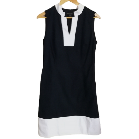 Brooks Brothers Dresses & Skirts - BROOKS BROTHERS Navy & White Nautical V Neck A Line Preppy Cotton Dress Size 12